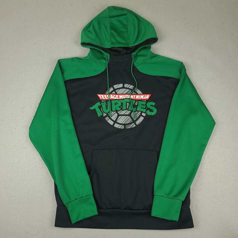 Nickelodeon Teenage Mutant Ninja Turtles Hoodie Mens M Green Black Cotton